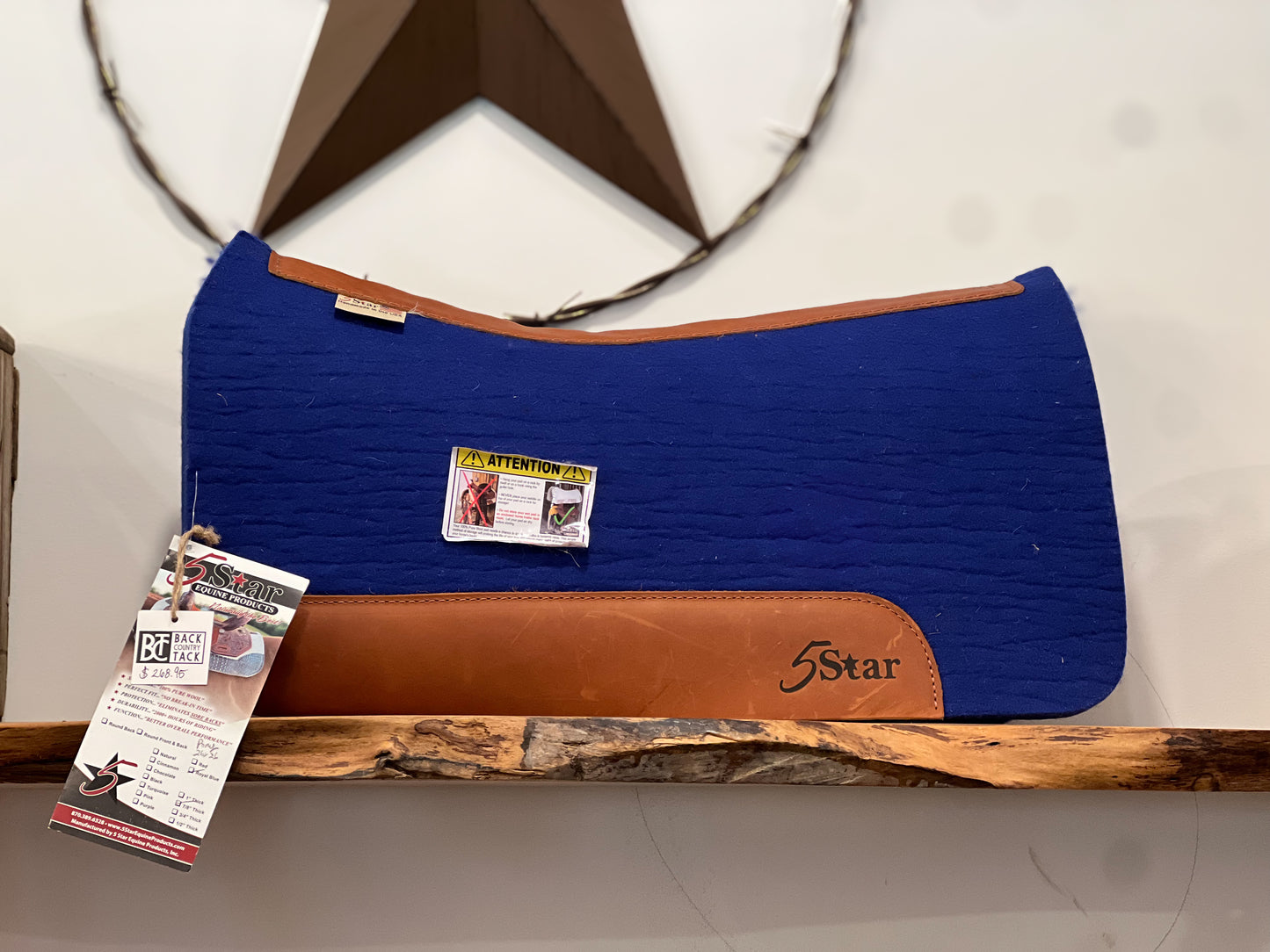 5 Star- The Pony Saddle Pad- 7/8" 26x26- Royal Blue