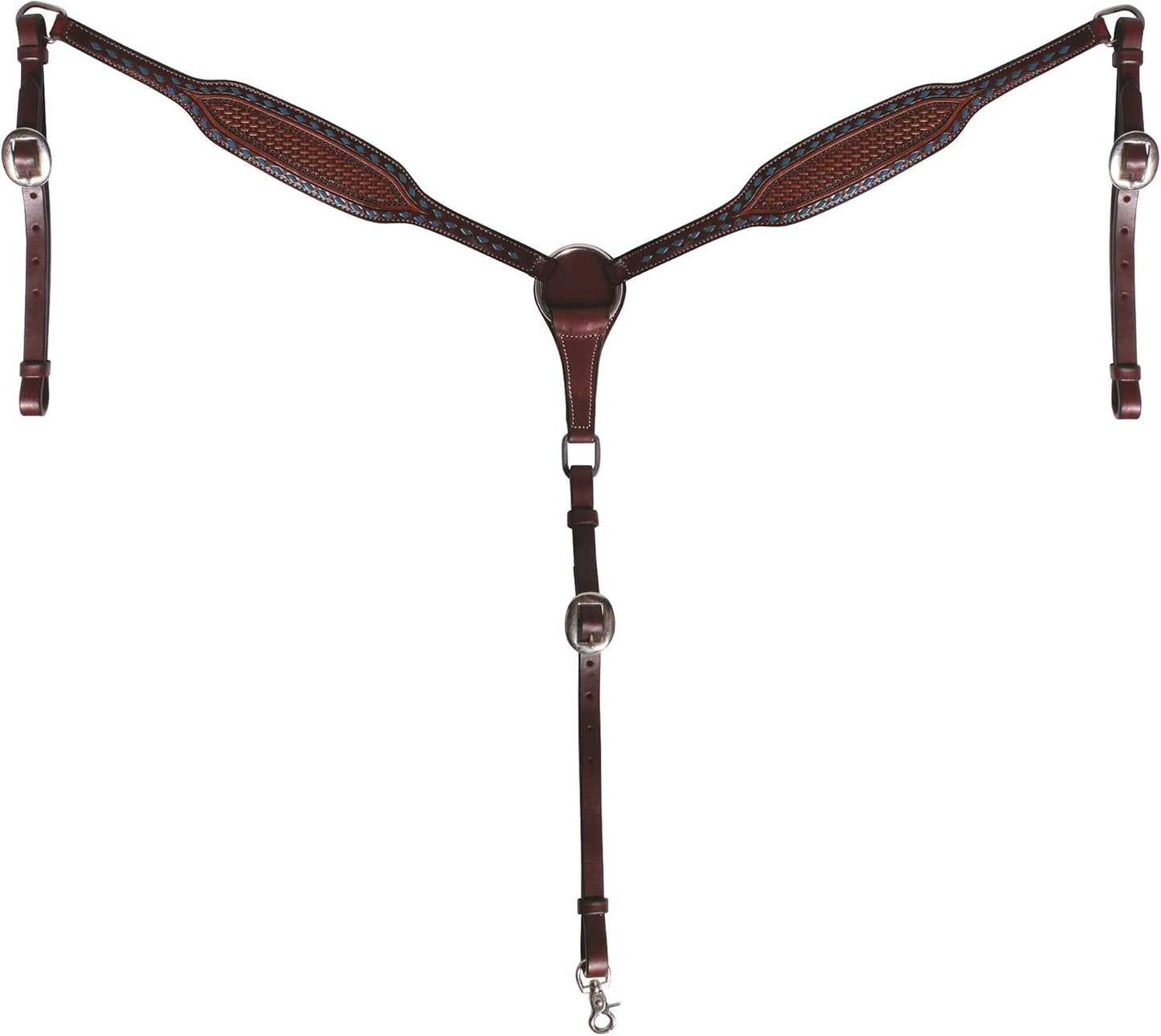 Professional's Choice Basket Weave Blue Breast Collar