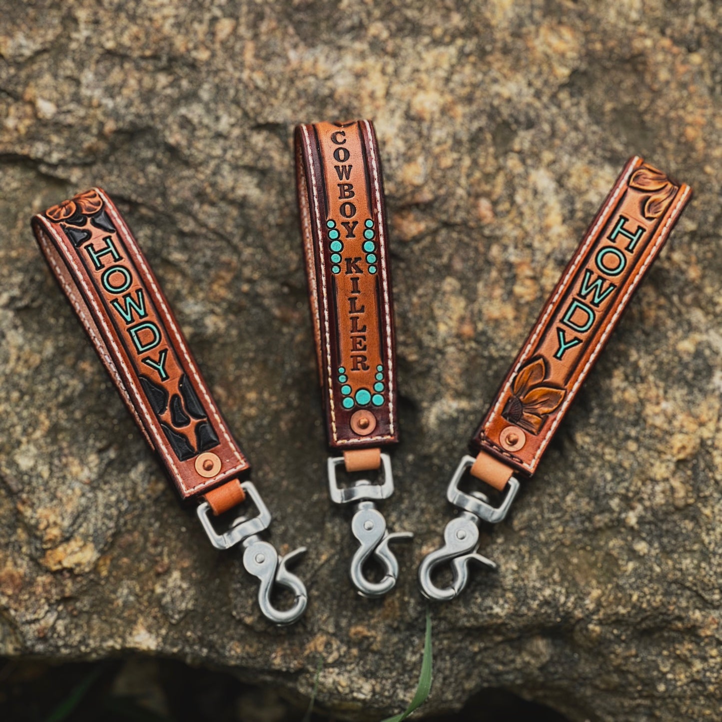 HJ Leather Wristlet Keychain