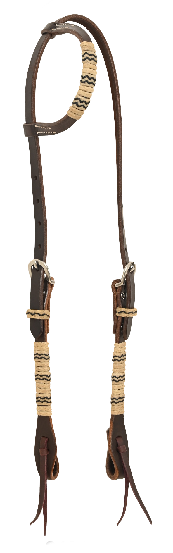 Oxbow Split Ear Black Trace w/ Rawhide Headstall