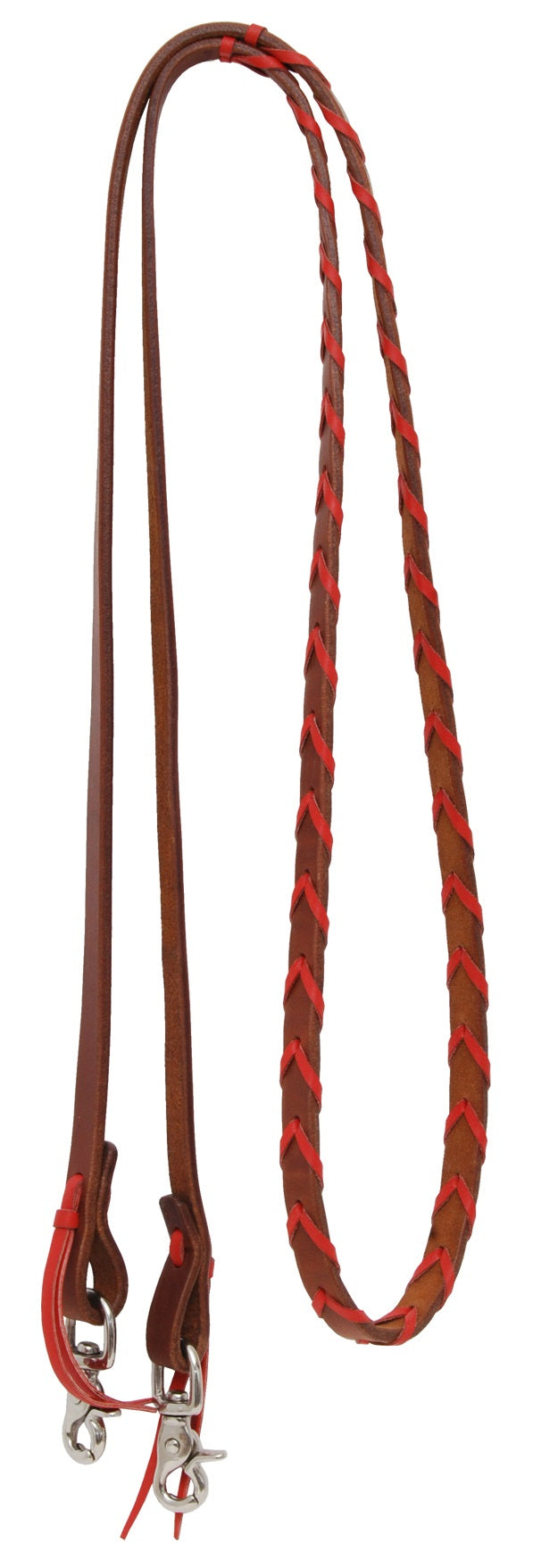 Rafter T Ranch Red Laced Barrel Reins