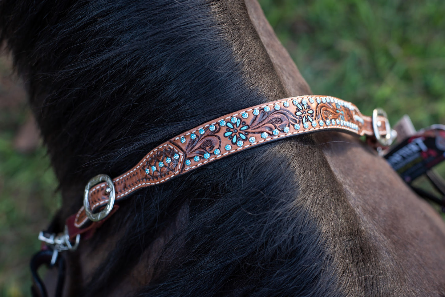 Rafter T Ranch Wither Strap Turquoise Zuni