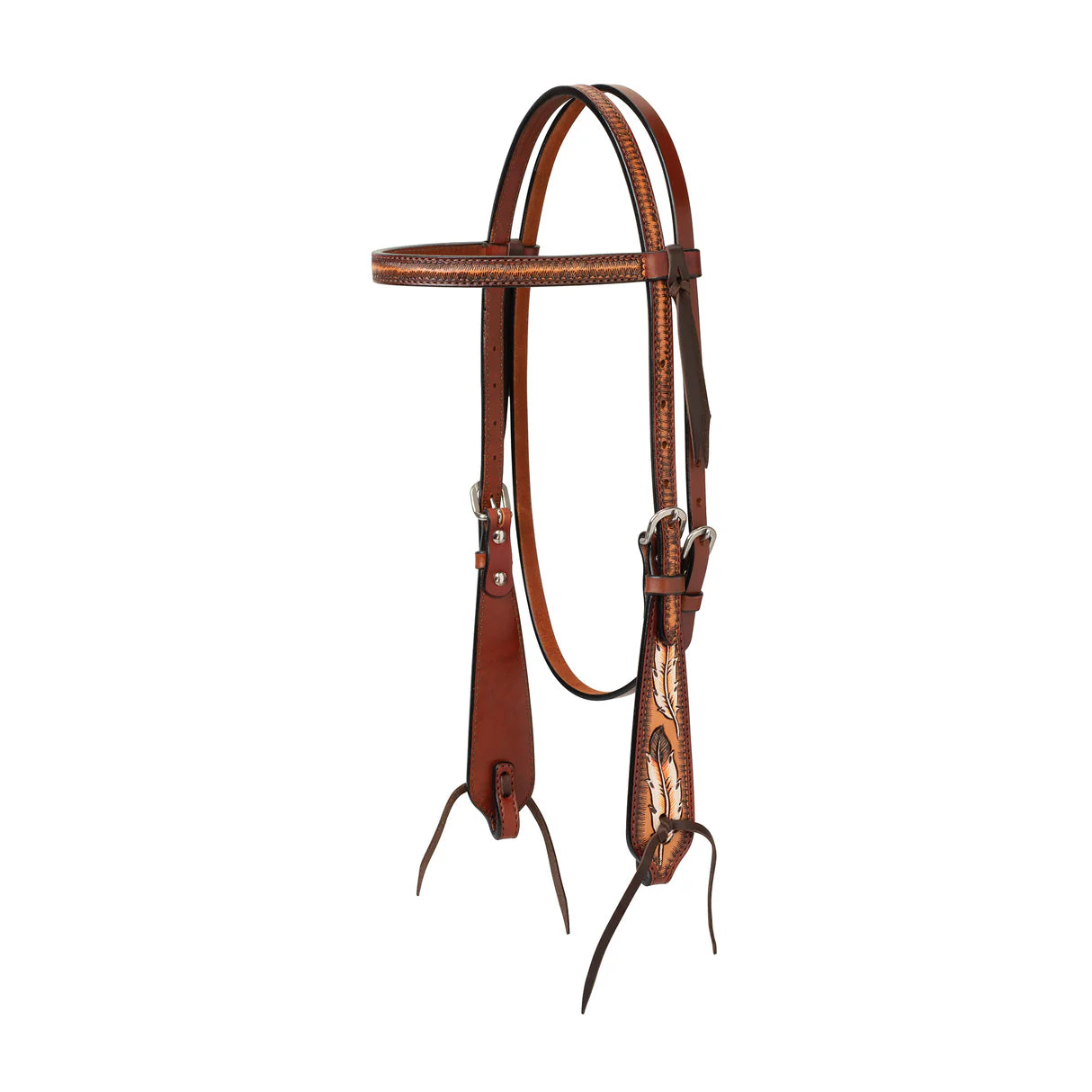 Weaver Coco Feather Browband headstall