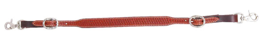 Rafter T Ranch Wither Strap Basket Tooling Chestnut