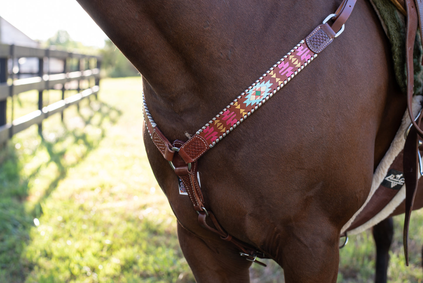 Rafter T Ranch Painted Aztec Breast Collar