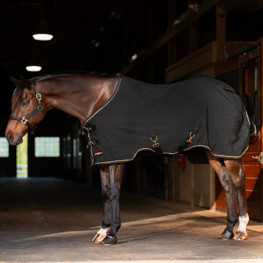 Kensington Poly Cotton Stable Sheet- Black