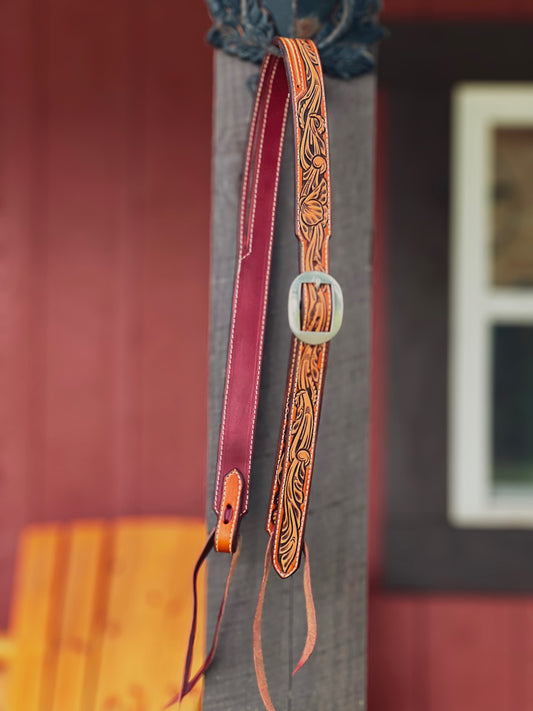 HJ Tooled Split Ear Headstall