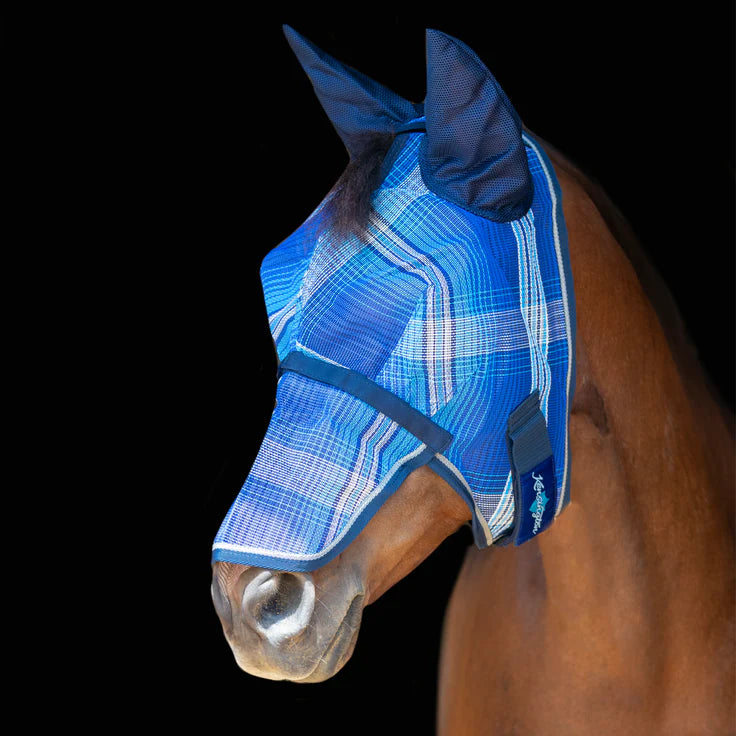 Kensington Fly Mask With Removable Nose & Mesh Ears- Kentucky Blue