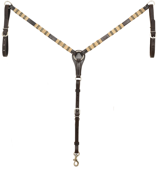 Oxbow Black Trace Rawhide Knotting Breast Collar
