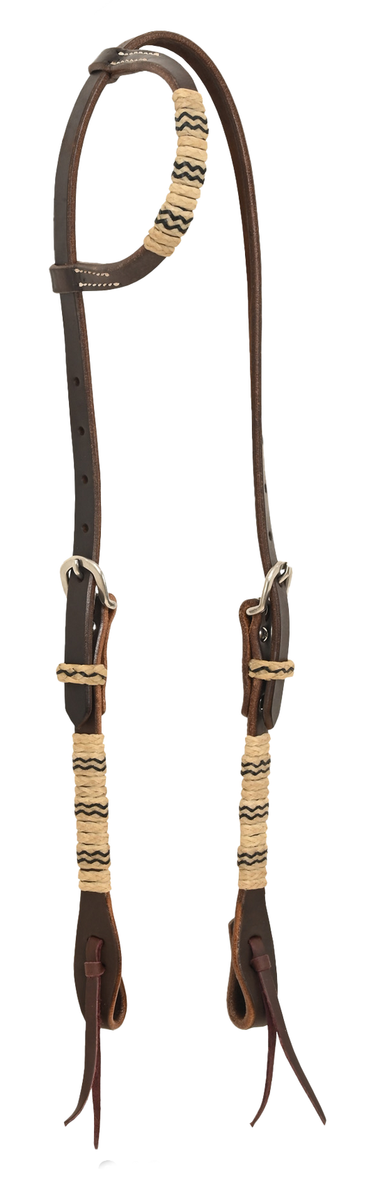 Oxbow Split Ear Black Trace w/ Rawhide Headstall