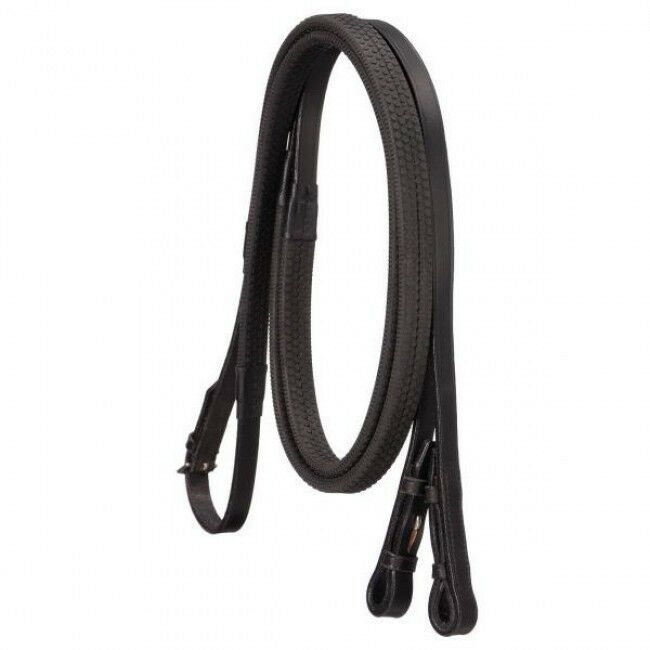 EQUIROYAL Rubber Grip Reins BLACK