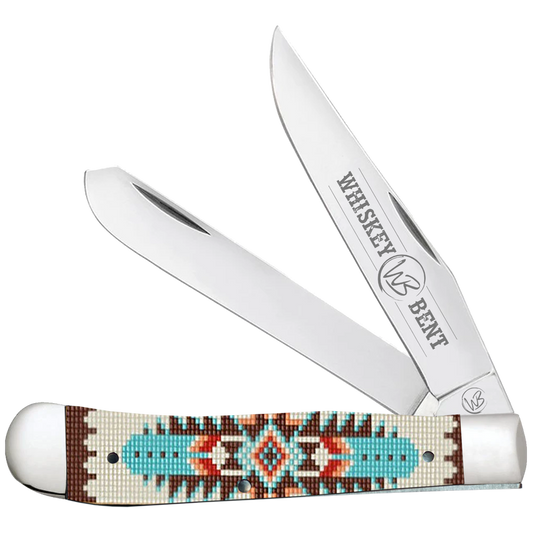 Whiskey Bent Knives- Turquoise Bead Trapper