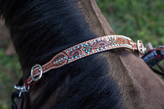 Rafter T Ranch Wither Strap Turquoise Zuni