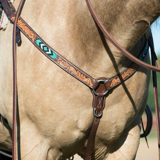 Weaver Turquoise Cross Beaded Breast Collar