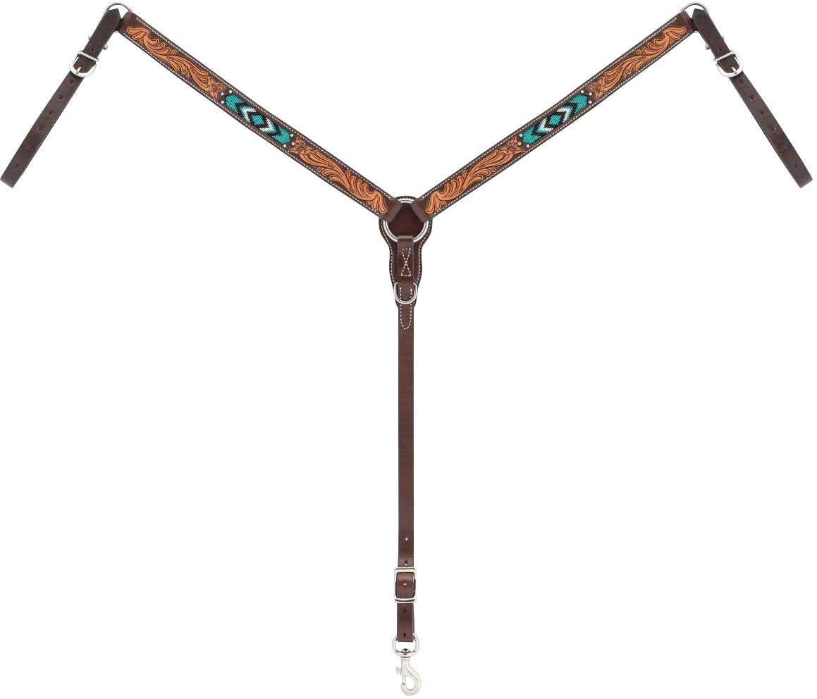 Weaver Turquoise Cross Beaded Breast Collar